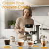 Semi-automatic Coffee Machine 20Bar Professional espresso with milk frother, visual temperature and pressure display, 1350W 51mm powder hammer