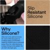 BPA-Free Soft Silicone Oven Mitts, Heat Resistant and Waterproof Cooking Safety Gloves, Thick Cotton Lining, Flexible Gripping, Kitchen Potholders Set
