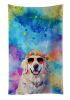 Great Pyrenees Hippie Dawg Kitchen Towel Dish Cloths Guest Hand Towel Decorative Bathroom Towel for Face,Tea, Dishcloth, Kitchen and Bath