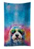 Old English Sheepdog Hippie Dawg Kitchen Towel Dish Cloths Guest Hand Towel Decorative Bathroom Towel for Face,Tea, Dishcloth, Kitchen and Bath