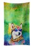 Siberian Husky Hippie Dawg Kitchen Towel Dish Cloths Guest Hand Towel Decorative Bathroom Towel for Face,Tea, Dishcloth, Kitchen and Bath
