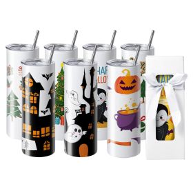 12 Pack Sublimation Tumblers 20oz Skinny Straight, Stainless Steel Sublimation Tumblers Blank