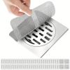 50pcs Disposable Shower Drain Hair Catcher Stickers - Easy-to-Use Plastic Mesh Filter Covers for Bathroom & Bathtub