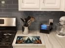 NEW Evil Queen Spooky Halloween Glass Cutting Board Decorative Tempered Glass Kitchen Cutting and Serving Board Large Size Chopping Board