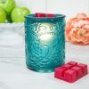 Amelia Embossed Full Size Fragrance Warmer, Teal