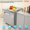 28-inch Stainless Steel Undercounter Refrigerator, 7.4 Cubic Feet, with Fan-Assisted Cooling and Lockable Single Door