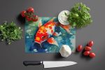 NEW Koi Fish Glass Cutting Board Decorative Tempered Glass Kitchen Cutting and Serving Board Large Size Chopping Board