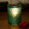 Amelia Embossed Full Size Fragrance Warmer, Teal