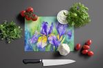 NEW Tennessee Iris in Watercolor Glass Cutting Board Decorative Tempered Glass Kitchen Cutting and Serving Board Large Size Chopping Board