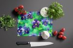 NEW Wisconsin Wood Violets in Watercolor Glass Cutting Board Decorative Tempered Glass Kitchen Cutting and Serving Board Large Size Chopping Board