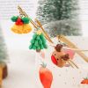6pcs /Pack Christmas Mixing Spoon Fruit Fork With Pendant Flatware